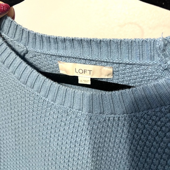 LOFT Stitchy Sweater 100% Cotton - Picture 4 of 5